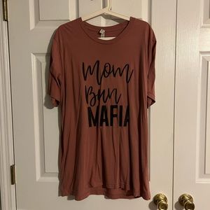 Mom Bun Mafia t shirt XL